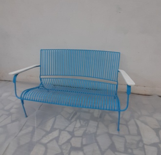 GARDEN RELAXING IRON SOFA 2 SEATER