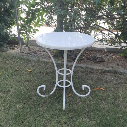 GARDEN OUTDOOR SMALL STOOL WITH MARBLE TOP