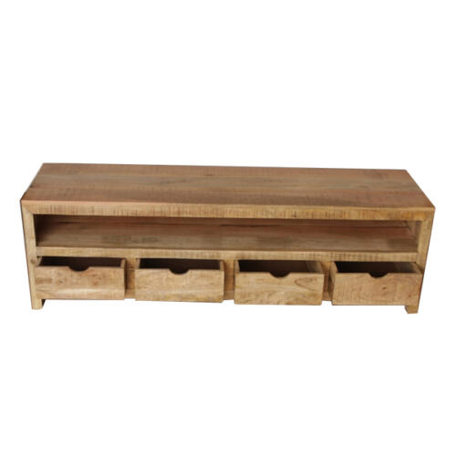 ROUGH SAWN MANGO WOOD TV MEDIA UNIT