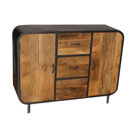 WOOD METAL SIDE BOARD