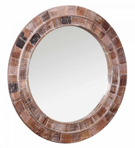 Nandi Round Wooden Mirror Frame