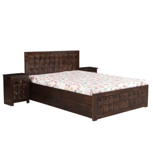 DIAMOND WOODEN QUEEN BED WITH STORAGE