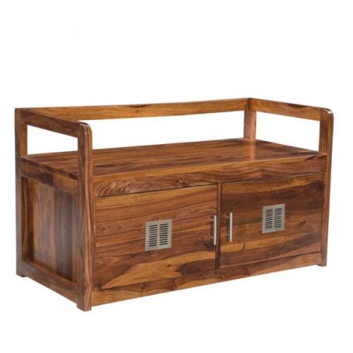 LEO 2 DOOR WOODEN SHOE RACK (SITTING STYLE)