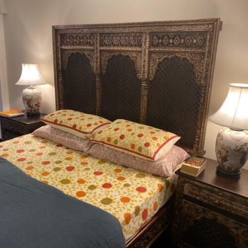 JHAROKHA CARVING BEDROOM SET OF 4 HEADBOARD BEDBASE BEDSISE