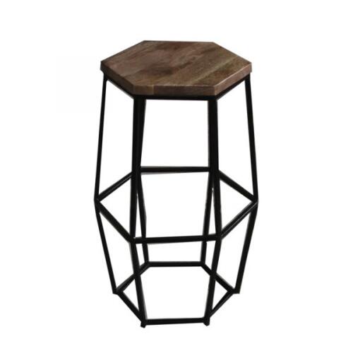 BAR IRON STOOL WITH WD TOP