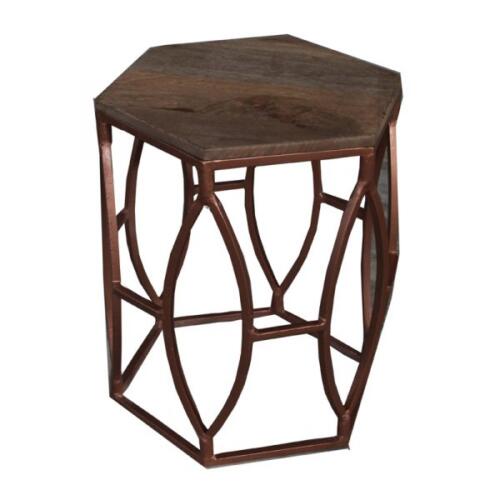 IRON MARYLAND STOOL WITH WOOD TOP