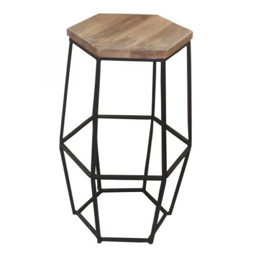 BAR IRON STOOL WITH WD TOP