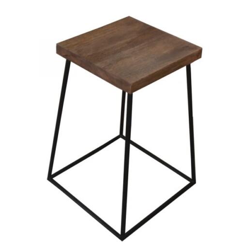 IRON STOOL WD THICK TOP