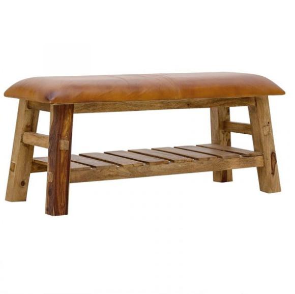 LUXUS WOODEN BENCH 90x38x45 CMS