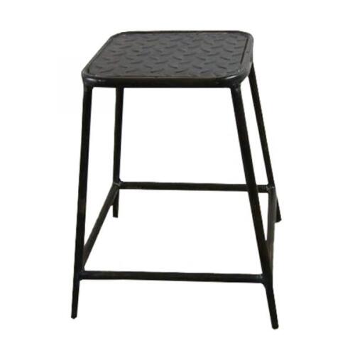 IRON CHECKER PLATE STOOL