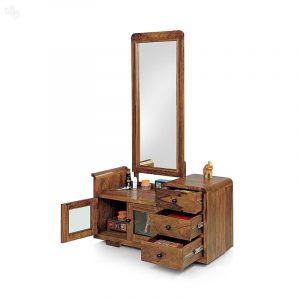 Wooden Dresser With Mirror Frame