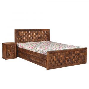 NIWAR QUEEN SIZE BED WITH STORAGE